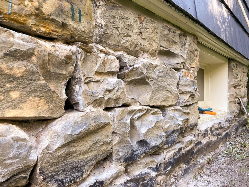 Repointing a Stone Foundation with Lime Mortar Blake Hill House